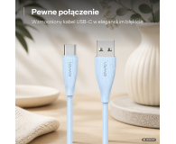 USAMS Kabel Green Series SJ714 18W 3A USB-A do USB-C 1m niebieski - 1568992 - zdjęcie 2